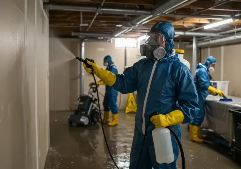 Basement Sanitization and Antimicrobial Treatment process in Henry County, IN